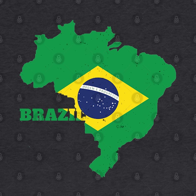 Brazil map Flag by maro_00